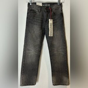 Ring of Fire Boys Gray Jeans Straight Cut Size 8